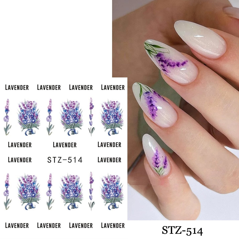 3D Black Snake Leaf Stickers for Nails Geometry Animal Simple Design Manicure Inspired Nail Decals Sliders DIY Decor GLSTZ-CS059