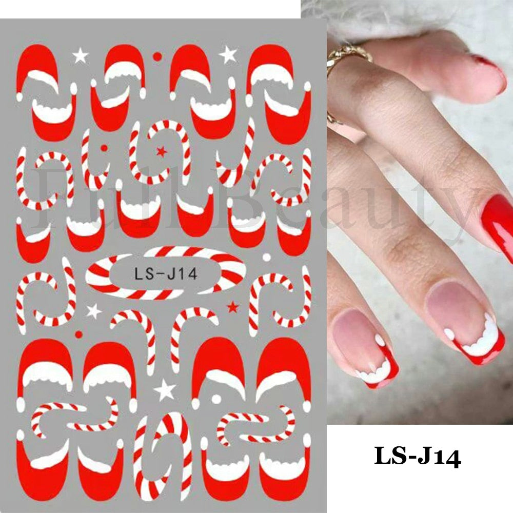 3D Black Snake Leaf Stickers for Nails Geometry Animal Simple Design Manicure Inspired Nail Decals Sliders DIY Decor GLSTZ-CS059